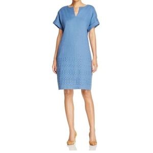 Lafayette 148 "Fabian" Embroidered Linen Shift